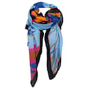 Jacques Rollet, Silk scarf with ocean print. - Autre Marque