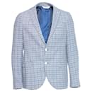 Manuel Ritz, Tweed blazer in blue and white. - Autre Marque