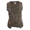 Chanel, light brown bouclé vest with gold buttons