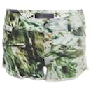 Barbara Bui, green coloured shorts with faded camouflage print in size 26.