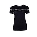 DOLCE & GABBANA, Black T-shirt with lace. - Dolce & Gabbana