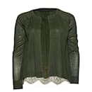 Silvian Heach, Green cardigan with lace - Autre Marque