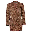 Gianni Versace Couture, Maxi blazer com estampa de leopardo