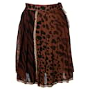 Gianni Versace Couture, Saia estampada e plissada de leopardo
