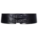 Plein Sud, Black leather belt with double buckle