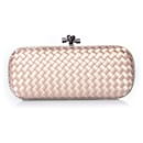 Pink Bottega Veneta Intreccio Impero Satin Knot Clutch – Designer