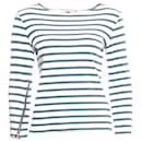 Rika, Blue/white striped top with 3/4 sleeves in size XS. - Autre Marque