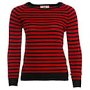 Rika, Cor preta/suéter de lã listrado vermelho. - Autre Marque