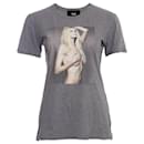 DOLCE & GABBANA, camisa gris con estampado Claudia Schiffer. - Dolce & Gabbana