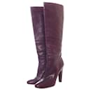 Pedro Gracia, purple leather boots in size 40. - Pedro Garcia