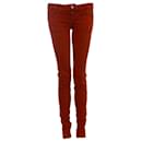 Dsquared2, orange/red biker jeans with silver hardware in size IT40/S.