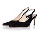 Feraggio, talon slingback en daim noir - Autre Marque