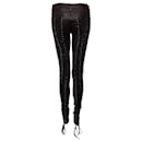 Plein Sud, leather trousers with laces (stretch) in size IT44/M.