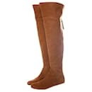 Giuseppe Zanotti, cognac coloured suede over knee boots in size 37.
