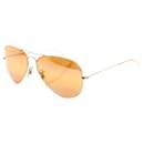 Ray Ban, Gold coloured Aviator glasses. (Special edition) - Autre Marque
