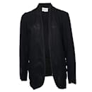 American Retro, Black cardigan with pocket on the chest and 2 side pockets in size 2/M. - Autre Marque