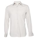 Prada, beige shirt in size 40-15 3/4 (M).