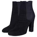 DOLCE & GABBANA, Black suede heeled chelsea boots. - Dolce & Gabbana