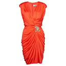 BLUMARINE, Orange draped dress - Blumarine