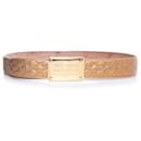DOLCE & GABBANA, Gold leather quilted belt - Dolce & Gabbana