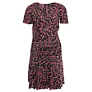 LOS KOOPLES, vestido negro con estampado floral - The Kooples