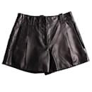 Barbara Bui, Black leather shorts.