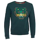 KENZO, maglione verde con tomaia. - Kenzo