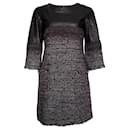 Chanel, tweed dress with leather