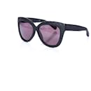 Linda Farrow Luxe, Cat eye snakeskin sunglasses in black. - Autre Marque