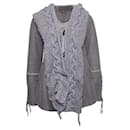 Maksar, Gray woolen jacket with knitted hood. - Autre Marque