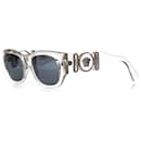 Gianni Versace, Vintage übergroße klare Sonnenbrille.