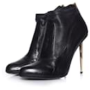 Tom Ford Black Gold Stiletto Ankle Boots.