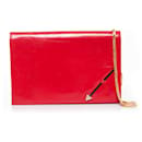 Valentino, Vintage rote Umhängetasche aus hochglänzendem Leder