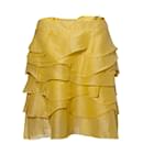 Reiss, Multi layered skirt in yellow