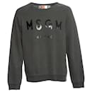 MSGM, Suéter verde com gola redonda e logo - Msgm