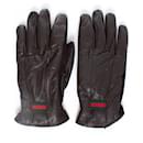 gucci, Brown leather gloves - Gucci