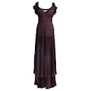 Diane von Furstenberg, purple silk dress in size 10/S. - Autre Marque