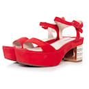 miu miu, Crystal embellished platform sandals - Miu Miu