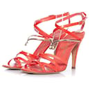 Chanel, Coral pink patent leather sandals