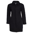 Chanel, black and blue wool coat.