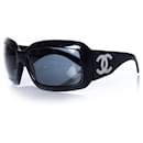 Chanel, Schwarze klassische quadratische CC-Sonnenbrille