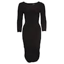 Karen Millen, black stretch dress with a dotted print in size 2/XS.