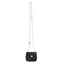 Escada Margeretha Ley, Vintage green suede bag with golden chain.