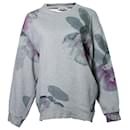 Acne, grey sweater with rose print