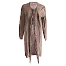 ByDanie, Taupe coloured suede jacket with fringes. - Autre Marque