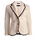 RAG & BONE (for intermix), cream colored blazer with black piping in size M. - Rag & Bone