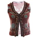 BLUMARINE, Brown vest with coins and beads - Blumarine