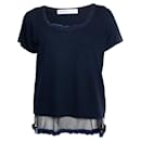 Sacai Luck, blue tshirt with lingerie top - Autre Marque