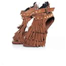 Giuseppe Zanotti, brown suede sandals with fringes