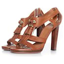 gucci, brown leather Marrakech sandals - Gucci